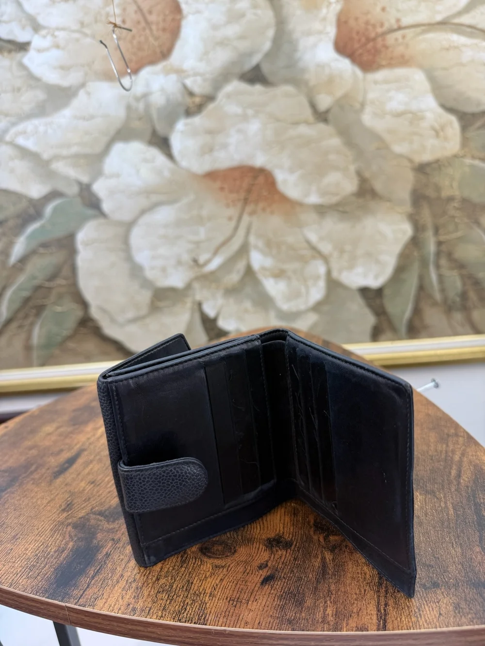 Chanel Black Pebbled Leather Compact Wallet - Picture 11 of 16